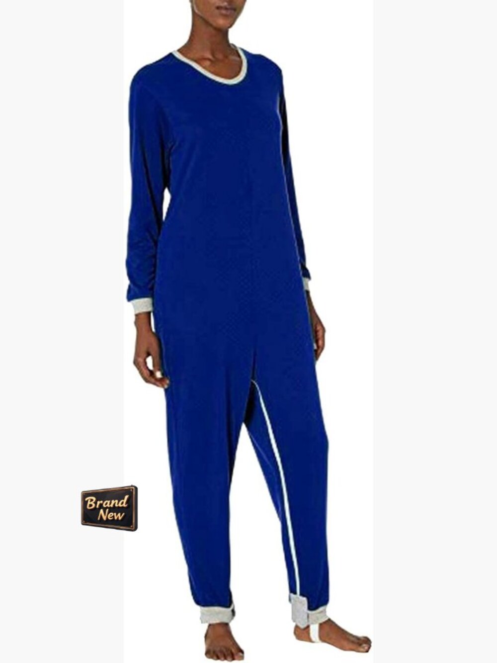 Adult Adaptive Jumpsuit With Anti-Strip Design, Inner Leg Zippers, Medium